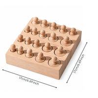 Peg Toy with Wooden Base Fine Motor Skills Shape Sorter with Pegs Cognitive Shape Sorter for Tabletop