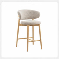 High Stool with Backrest Italian design Bar Chair Modern Minimalist Design Anti-Slip Base for Interior Designers, Restaurant