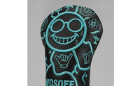 3 Pieces Golf Club Head Covers Vintage-Retro-Themed PU Cover Snug Fit Headcover for Golfers