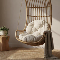 Hanging Chair Pillow Multi-Purpose Round Tufted Cushion Warm for Patio, Students