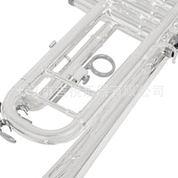 Professional Silver-Plated Brass Bb Trumpet for School Bands, Cross-Border Wholesale
