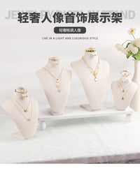 轻奢绒布人像首饰架项链架珠宝柜台模特脖子展示架饰品陈列道具
