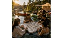 Buoyant Floating Table with Tile Grooves Solid Floating Mahjong Board Waterproof Lightweight for Adults