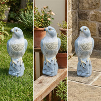Eagle Figurine with Stump Base Realistic Decor Perched for Balcony, Homeowners