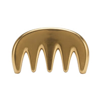 Curved Five-Tooth Massage Comb Portable Metal Massage Comb Lightweight Manual Scalp Massager Ergonomic