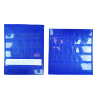 Foldable Fabric Desktop Display Stand with Pockets for Cards and Charts