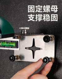 多功能不锈钢上墙水平仪支架 快速拆装加厚强承重旋转水平仪支架