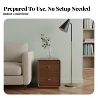 Space-Saving Rolling C-Table Mobile Design Household Furniture Vintage Look Multi-Functional for Apartment Dwellers, Home Workers, Laptop Users, Living Room, Small Spaces, Bedroom