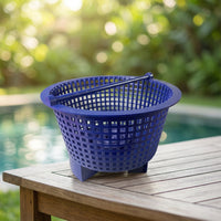 Perforated Skimmer Basket with Horizontal Bar Plastic Replacement Skimmer Basket Insert-and-Fit Ventilated