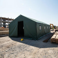 Heavy-Duty Canvas Tent Rainproof Construction Work Tent 3-Layer Thickened Material Emergency Relief Shelter