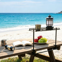 Camping Table Lantern Stand Foldable Outdoor Table Hanging Rack Space-Saving