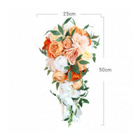 Long Trailing Design Waterfall Floral Arrangement Easy to Keep Cascade Bridal Floral Arrangement Photography Prop Event Decor Handmade for Brides, Photo Session, Ceremony