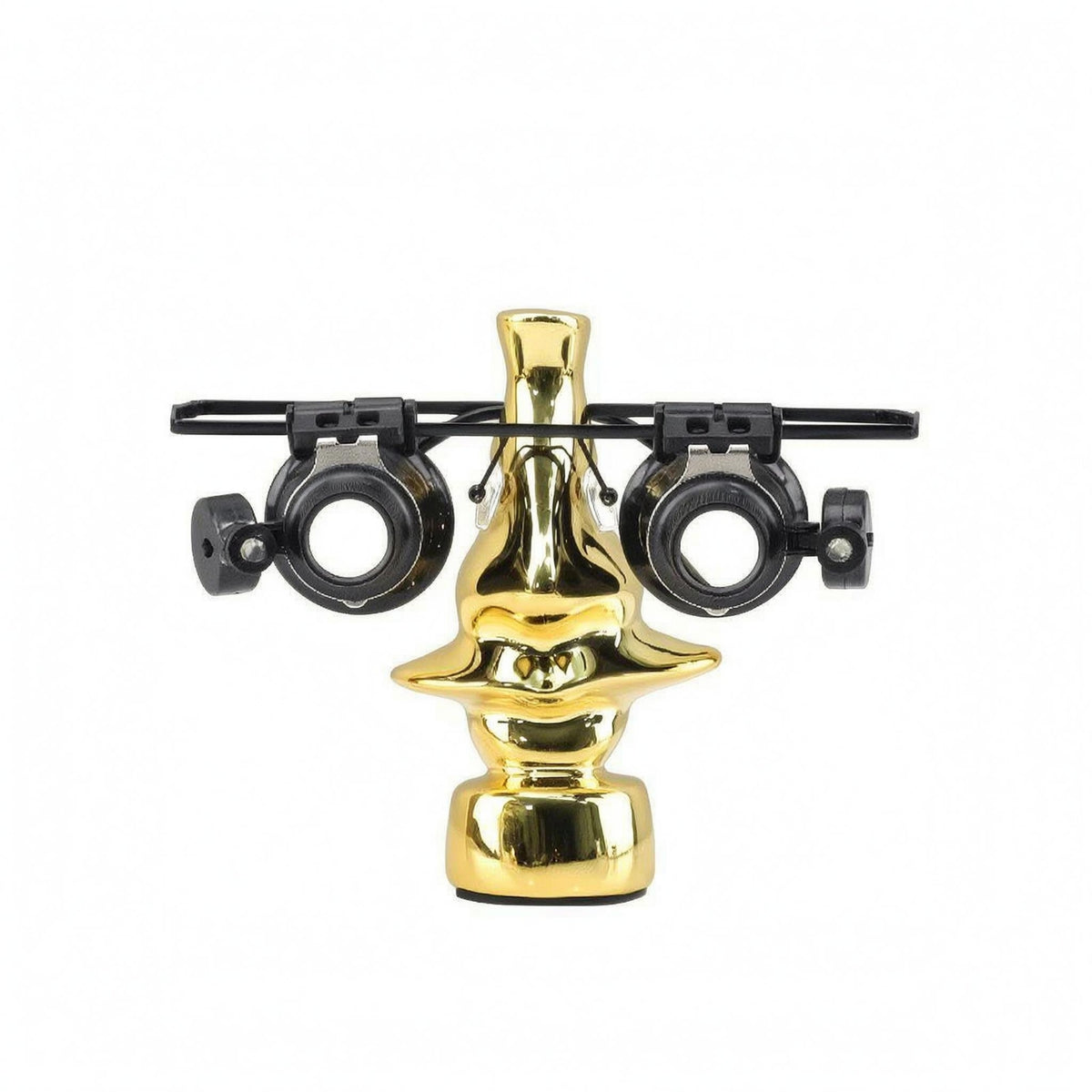 Eyeglasses Stand Gold Colored Magnifier Stand Black Rack for Living Room, Study