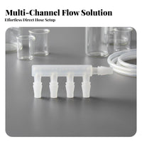 4-Way Hose Connector PP Material Quintuple-Outlet Hose Connector Leak-Resistant Connection Water Distributor for Gardeners, Aquatic Pet Owner S