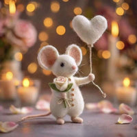 Wool Felt Romantic Gift Needle Felted Versatile Decor for Collectors