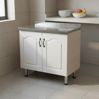 Freestanding Kitchen Cabinet with Sink Easy Installation Freestanding Utility Sink Cabinet Waterproof and Rustproof Stainless Steel Countertop Kitchen