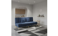Double-Use Foldable Sofa Bed Multi-Functional Design Folding Futon Sofa Bed Ergonomic Support Armless Sleeper Couch Removable Washable Cover for Office