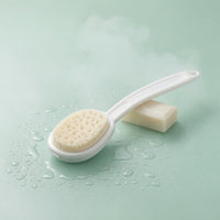 Soft Bristle Silicone Bath Brush Exfoliating Shower Brush with Long Handle Skin-Friendly Back Scrubber with Long Handle Quick-Drying