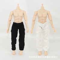 1/12兵人衣服配件6寸人偶素体肌肉男裤子娃衣工装裤工厂自产批发