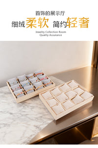 首饰盘原木手表盘手链手串手镯盘挑选盘珠宝收纳看货托盘展示道具