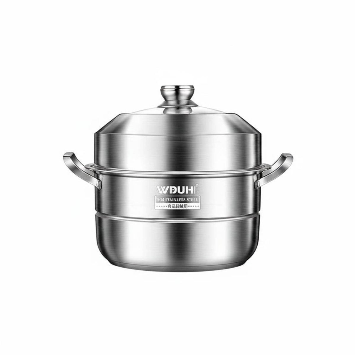 Induction Compatible 304 Stainless Steel Steamer Pot Glass Lid Steaming Basket Thickened Kitchenware for Gas Cooktop