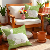 Easter Bunny Pillow Cover Breathable Material Linen Bunny Pillowcase Spring Theme Linen Easter Decorative Pillowcase for Parents, Bedroom, Bench