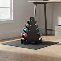 Dumbbell Tree Stand Space-Saving V-Shaped Dumbbell Rack Easy Assembly Vertical Weight Organizer for Office