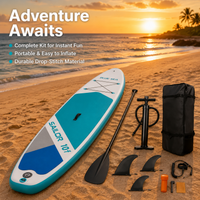 Inflatable Stand Up Paddle Board Portable Package 76cm Wide Stable for Beginners