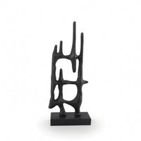 Metal Sculpture Geometric Abstract Statue Modern for Console Table, Living Room