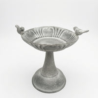 Decorative Bowl with Birds Compact Metal Pedestal Dish Outdoor for Decorators