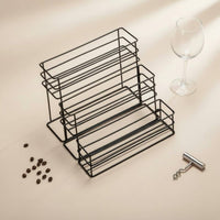 Coffee Bar Bottle Organizer Versatile Use Coffee Syrup Bottle Holder Sturdy Iron Construction Countertop Beverage Rack for Baristas, Cafe