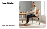 Curved spinerest Side Chair Nordic Design Home Furnishing Soft Upholstery