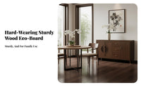 New Chinese design Accent Cabinet with Glass Doors Large Storage Capacity Sideboard Multi-Functional Household Furniture Minimalist Design for Homeowners, Adults, Dining Room, Kitchen, Entryway, Home Office