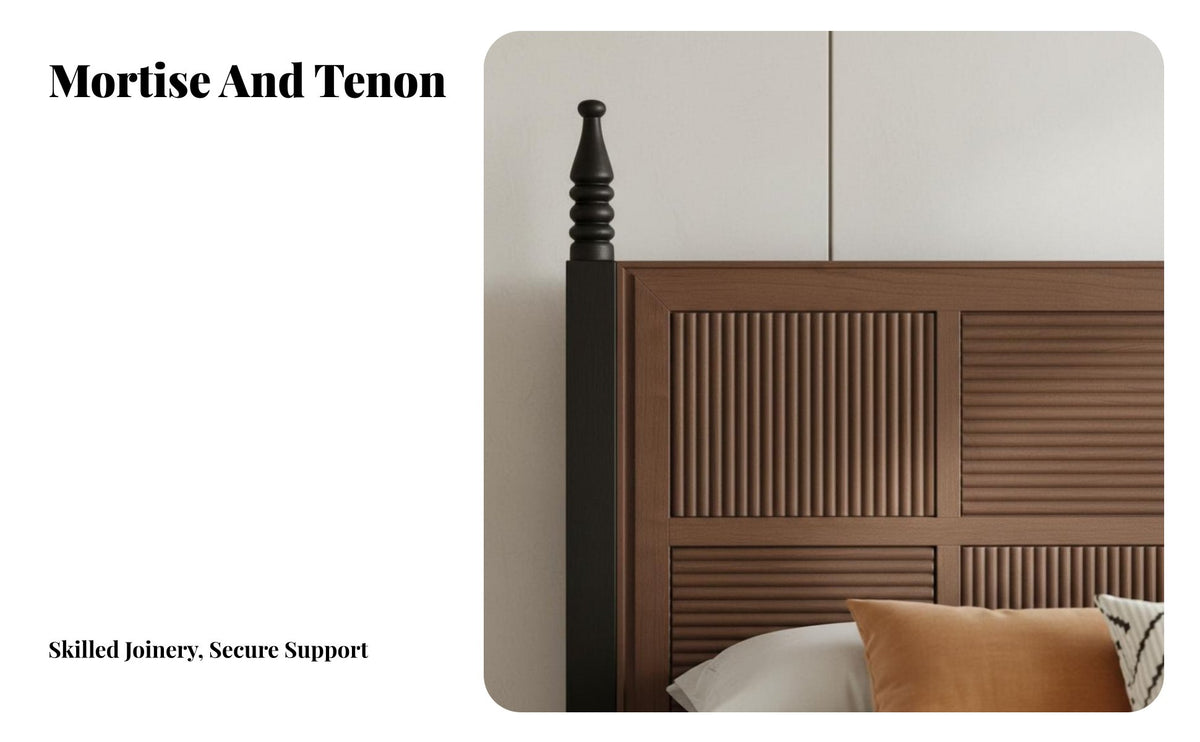 French Retro Design Vintage Cane Panel Bed High-End Feel Bedroom Furniture Carved elements Bedstead for two people, Homeowners, Adults, Guest Room, Villa, Home