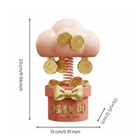 Coin Tree Ornament Mini Coin Tree Figurine Wealth Symbol for Office Desk