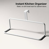 Metal Cloth Holder and Hanging Rack for Over the Door Storage, Iron Kitchen Cabinet for Small Spaces