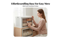 Foldable Storage Box with Doors Large Capacity Stackable Plastic Organizer Bin