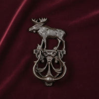 Moose Door Knocker Sturdy Antique Cast Iron Door Knocker Single-Piece Molding