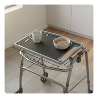 Mobility Aid Tray with Cup Holders Foldable Design Folding Mobility Aid Tray