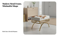 Square Cowhide Pouf Minimalist Design Low Stool sturdy Wood Frame for Homeowners