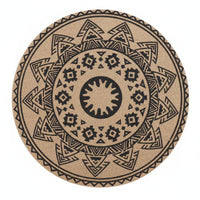 Round Jute Placemat Decorative Woven Round Placemat Versatile Use Boho Dining Heat-Resistant Pad for Restaurant, Wedding