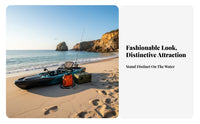 Single-Person Pedal Kayak Adjustable Oceant Single-Person Angling Quarrying Kayak Built-in Rod Holders Individual Watercraft for Anglers, Adults