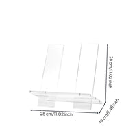Book Stand with Upright Panels Flat Acrylic Book Stand Multi-Purpose for Readers
