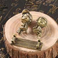 Childhood Sweethearts on Bench Sculpture Vintage Design for Bedroom, Desktop