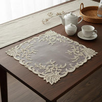 Embroidered Square Placemat Handmade Design Square Table Placemat Reusable