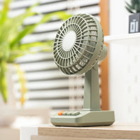 Retro Desk Fan Type-C Charging Mini Desk Fan Cordless for Office Workers
