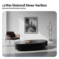Bean Shaped Coffee Table Minimalist design Storage Coffee Table Luxury Design distinctive Shape for Adults