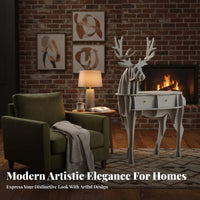 Curved Designd End Table Modern & Design Household Furniture Multi-Functional Space-Saving for Apartment Dwellers, Students