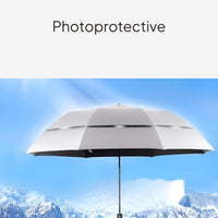 Large Automatic Sunblock Umbrella, Double Canopy, UPF50+