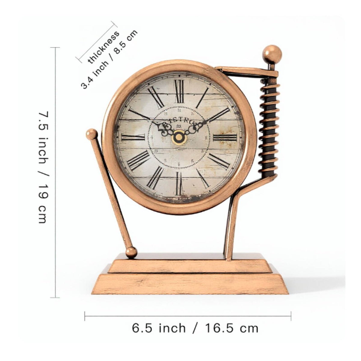 Noiseless Analog Timepiece Compact Decorative Analog Timepiece Easy to Read